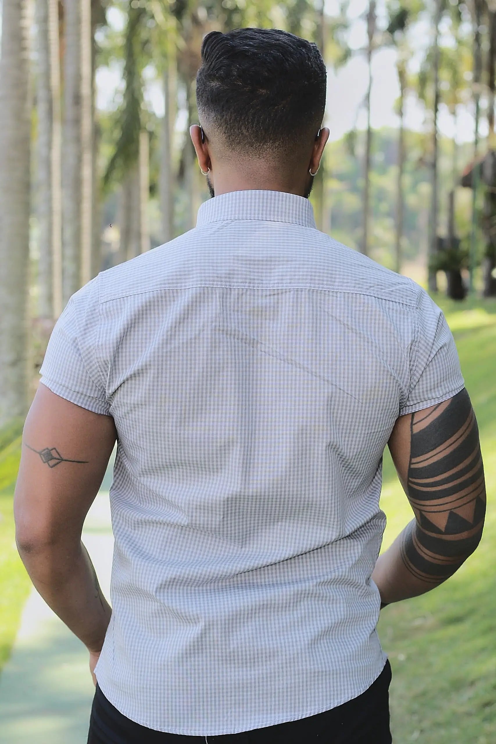 Camisa Slim fit Sardegna Micro Xadrez Premium